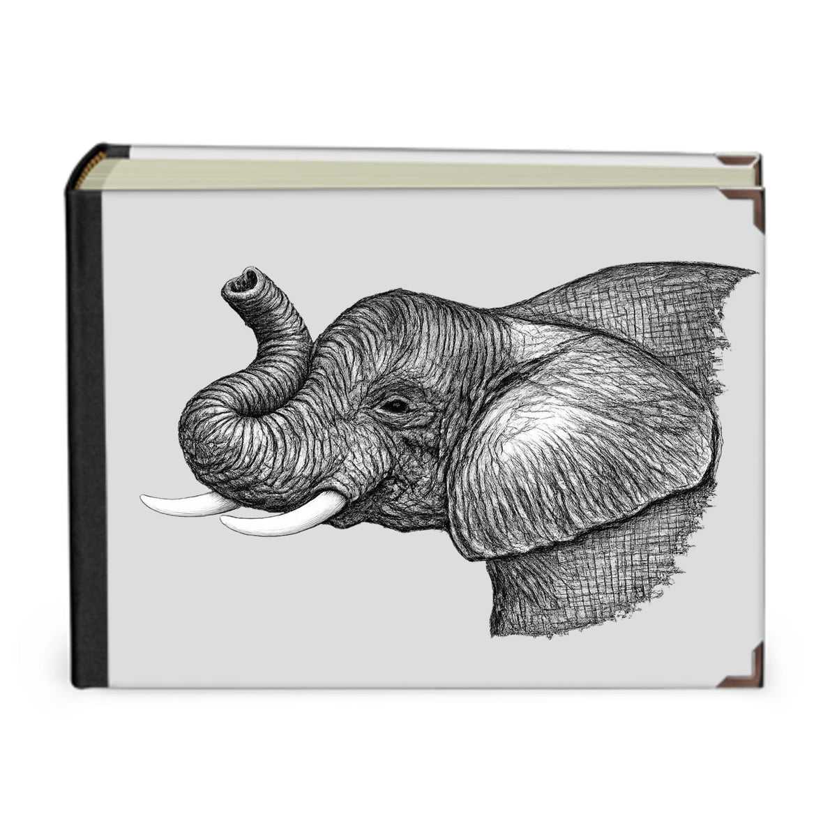 The Gentle Giant Elephant Sketch Handmade Photo Album | Welsh & Wild