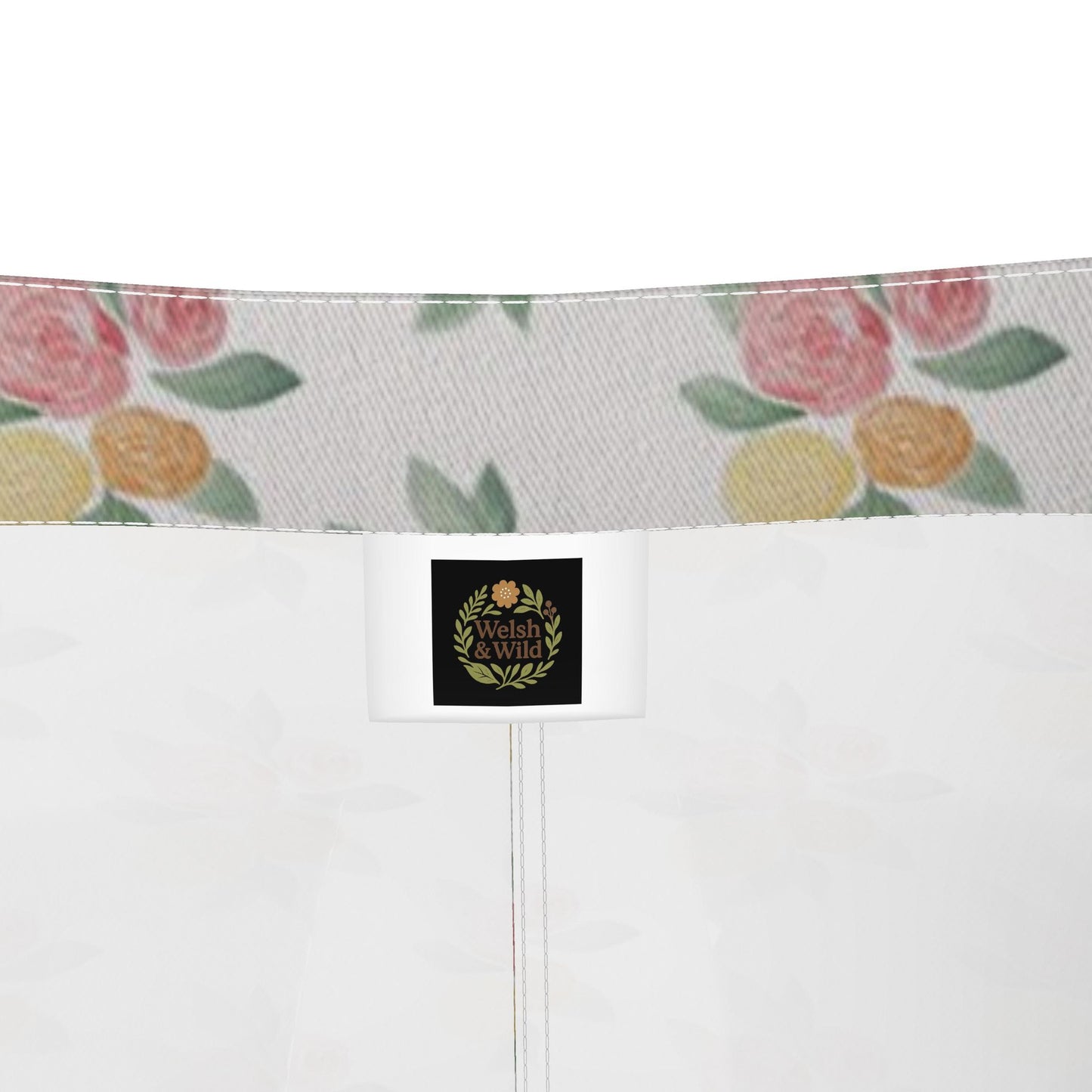 Watercolor Rose: Luxury Denim Midi Skirt