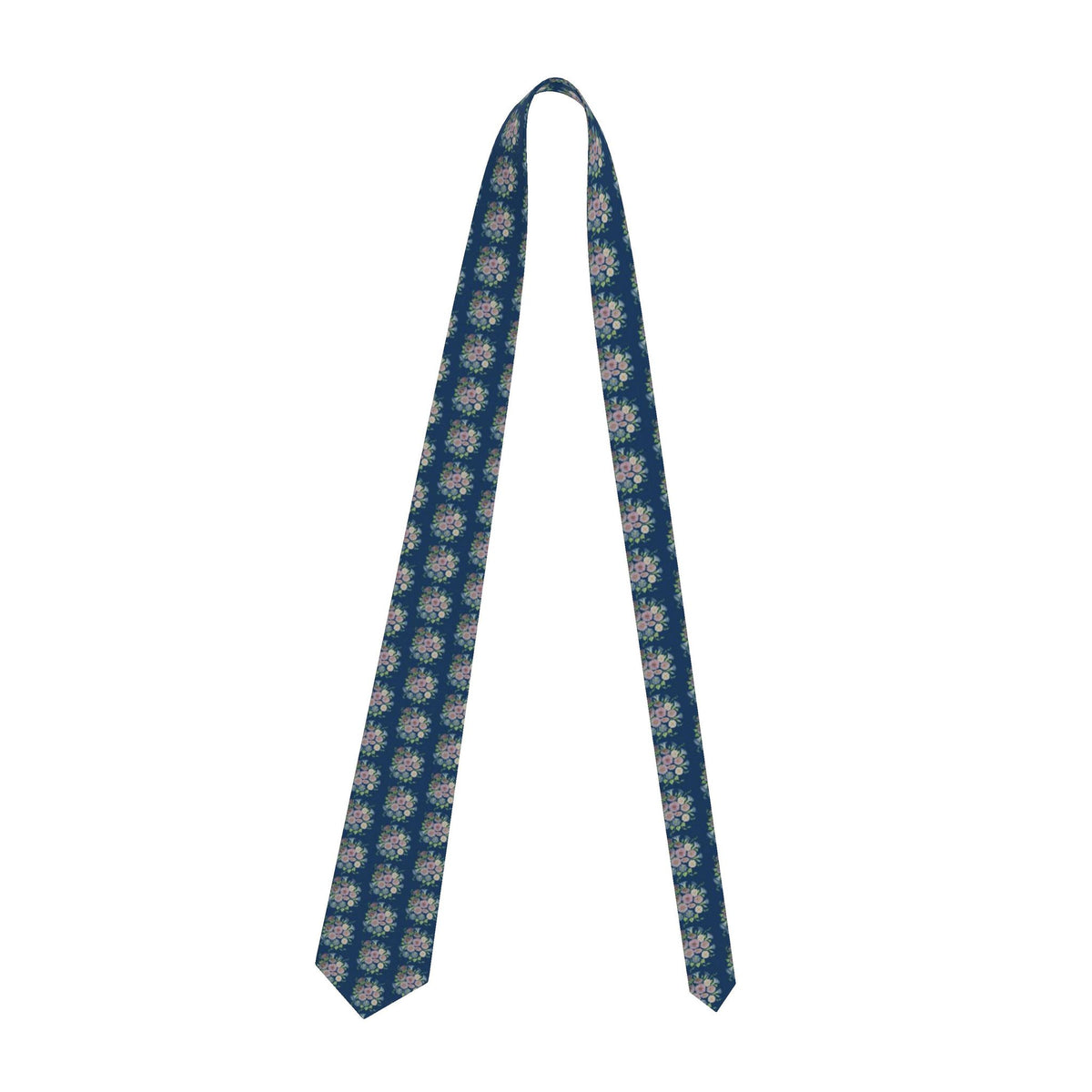 Asters & Morning Glories: Luxury Satin Botanical Tie