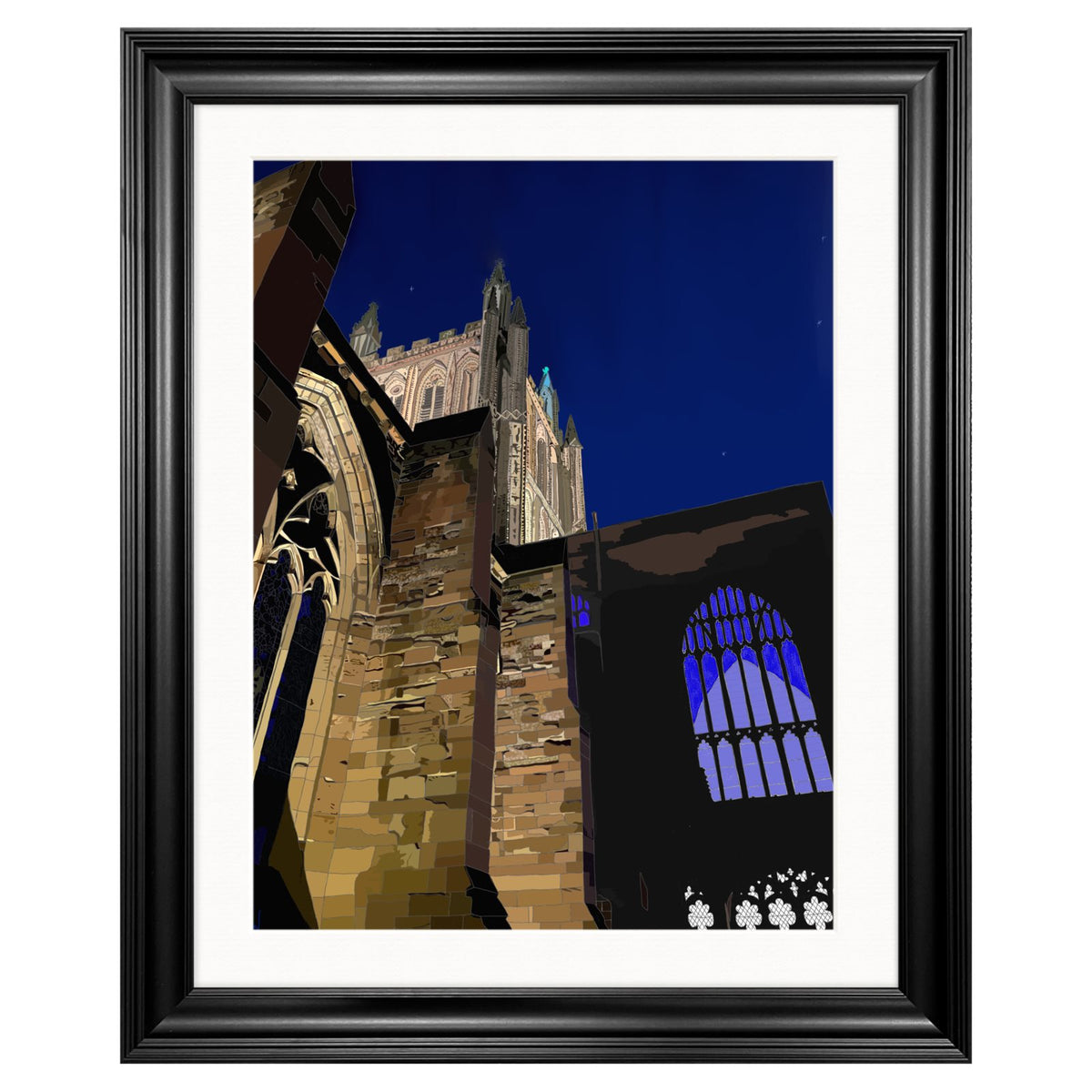 'Hereford Cathedral Light Show' Framed Fine Art Print