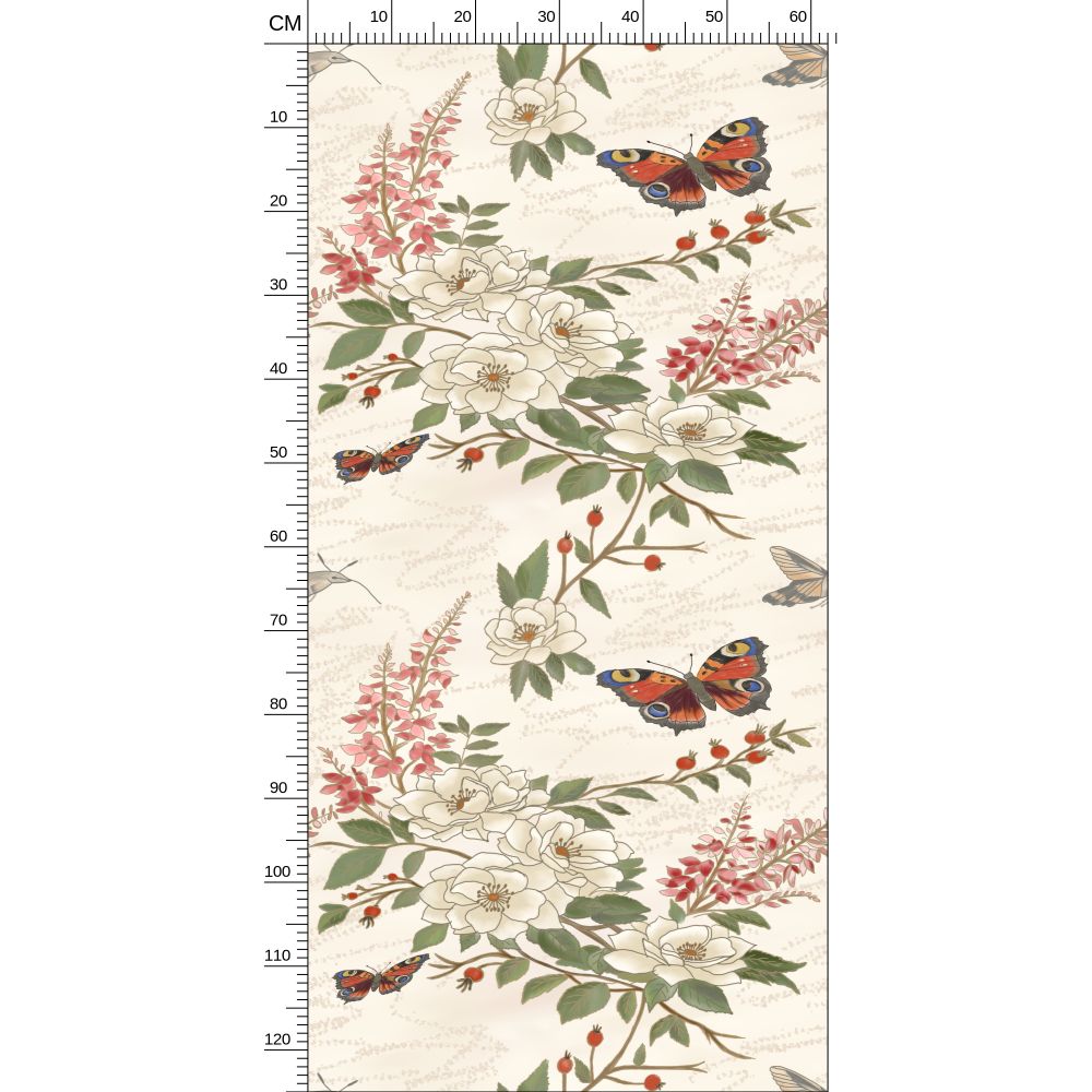 Botanical Sanctuary . . . 'Wild Rose Serenade' Designer Wallpaper