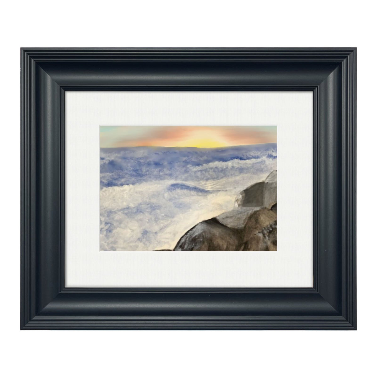 'On the Rocks' Framed Fine Art Print