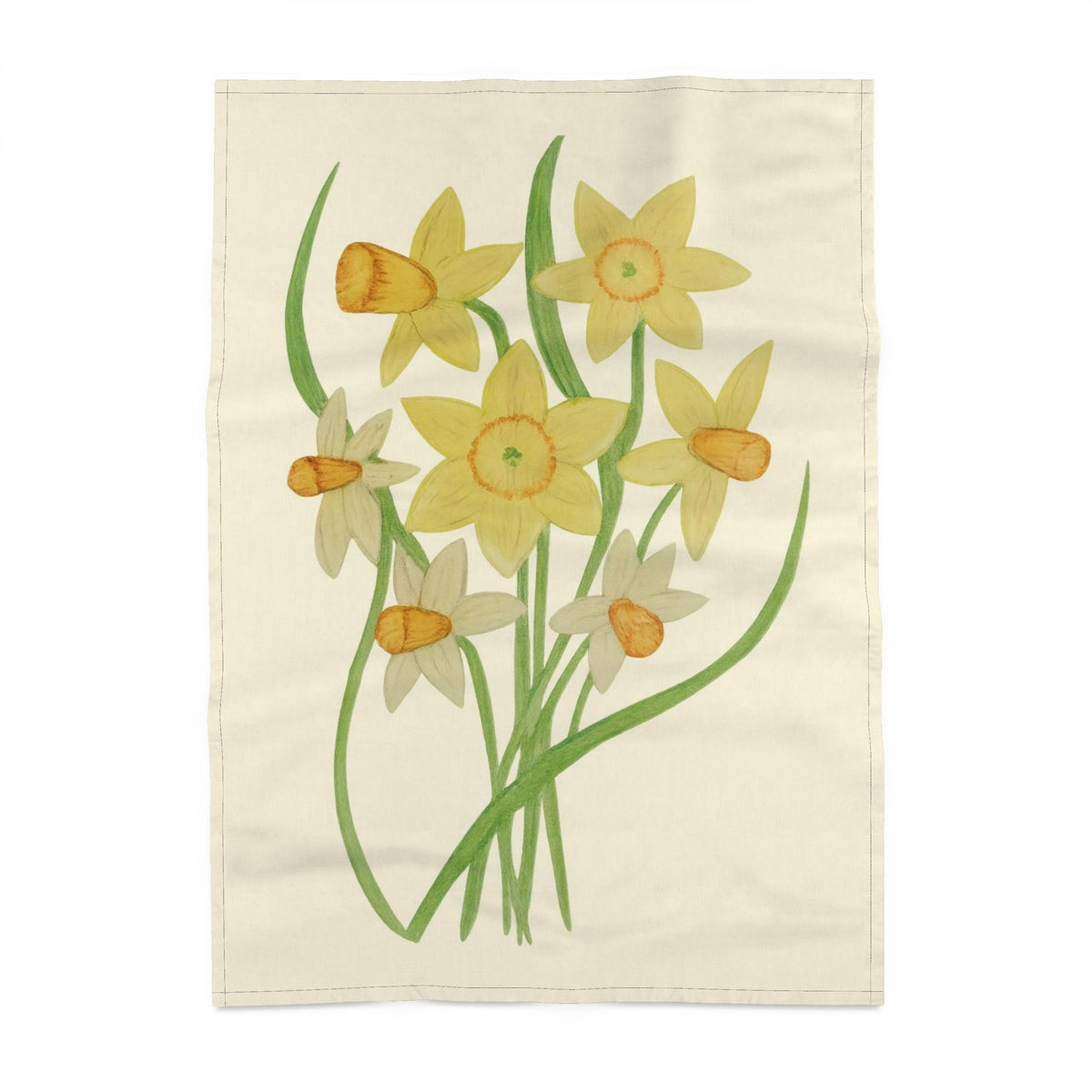 'Dawn Daffodils & Jonquils' Artisan Kitchen Tea Towel