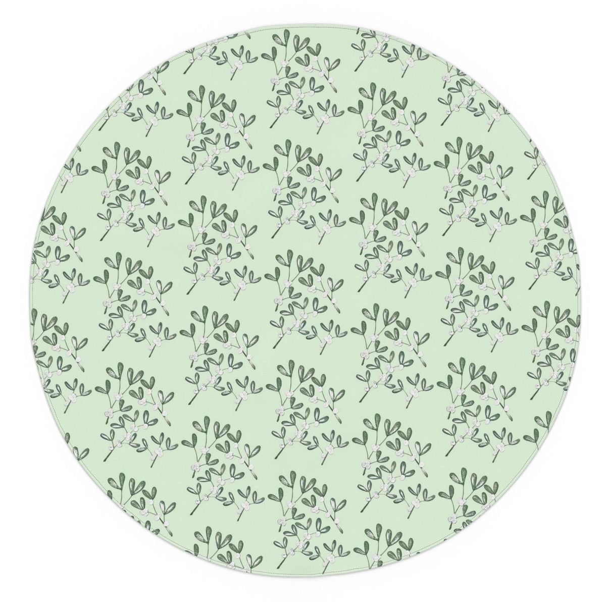 'Mistletoe Sage' Cotton-Linen Luxury Tablecloth