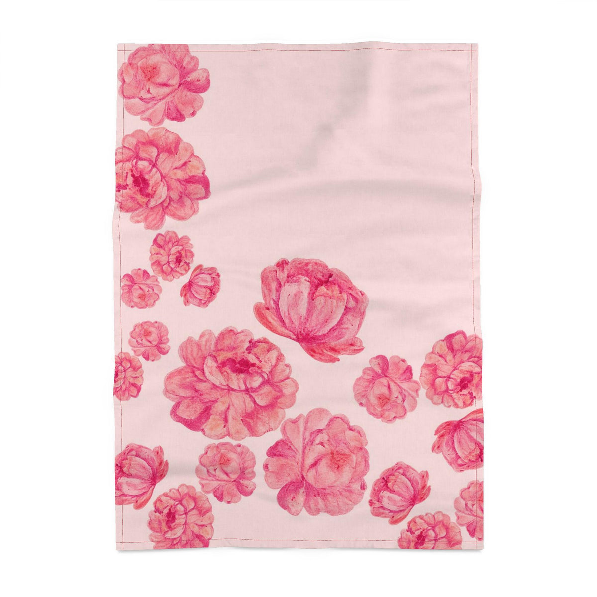 'Pink Peonies in Blush' Artisan Kitchen Tea Towel