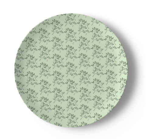 'Mistletoe Sage' Fine China Plates