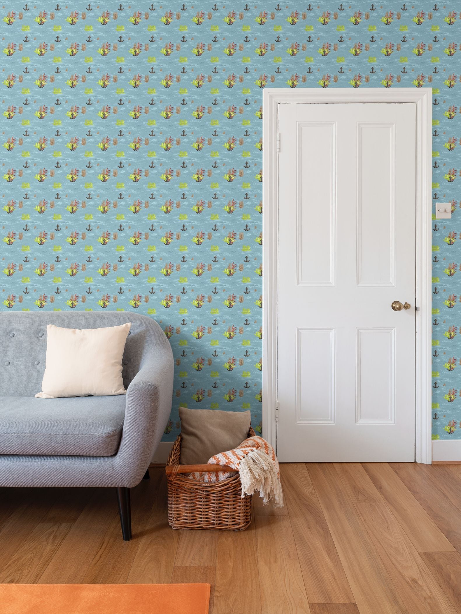 Nautica Botanica Repeat Pattern Wallpaper
