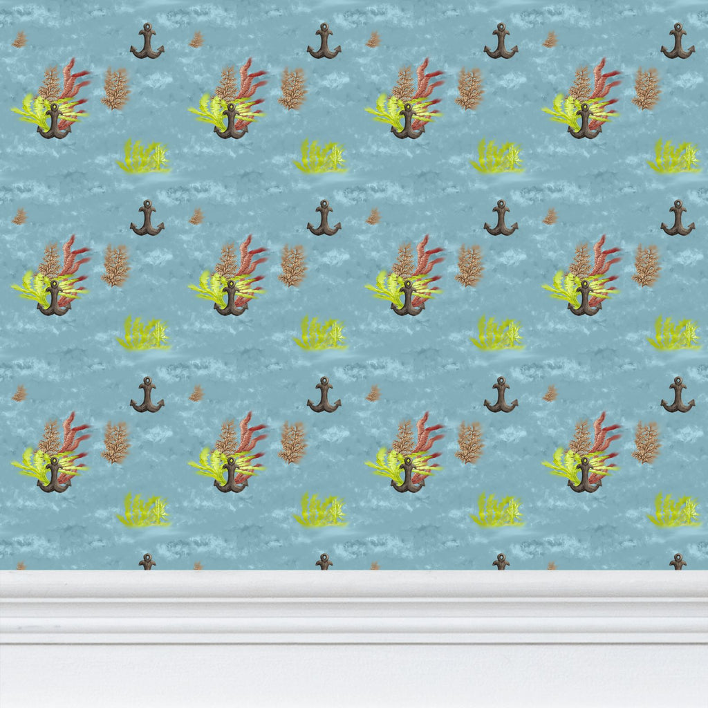 Nautica Botanica Repeat Pattern Wallpaper