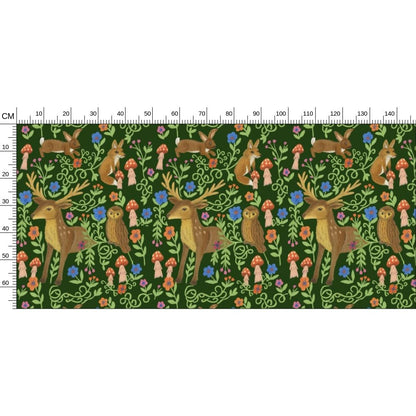 Tissu à motifs répétés "Murmures des bois sauvages"