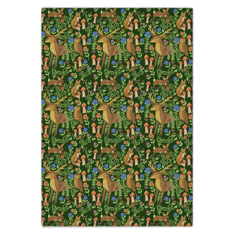 Lenzuola di cotone "Sussurri del Bosco Selvaggio"