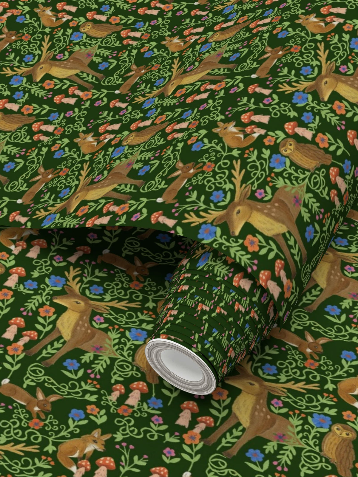 Whispers of the Wildwood Repeat Pattern Wallpaper