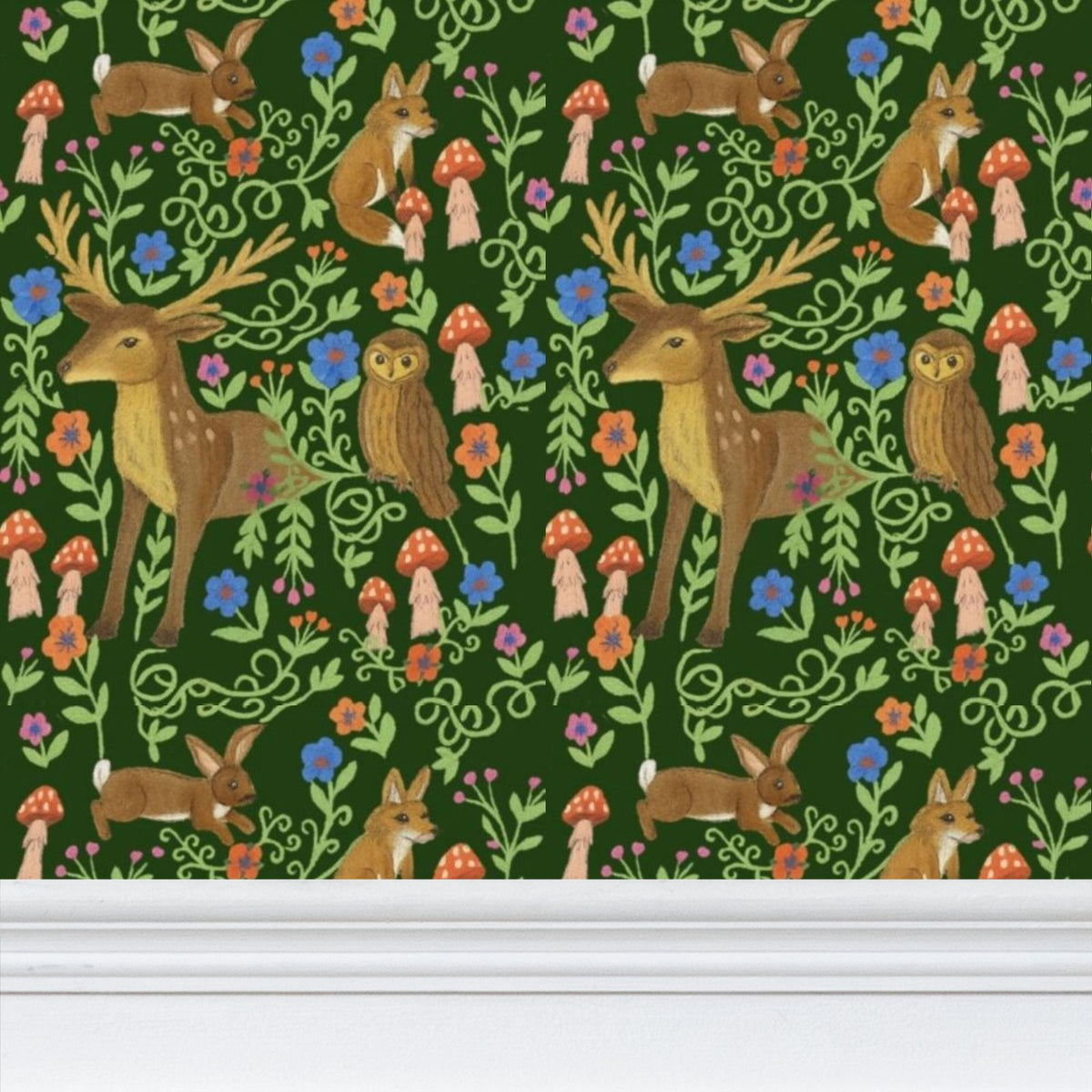 Whispers of the Wildwood Repeat Pattern Wallpaper