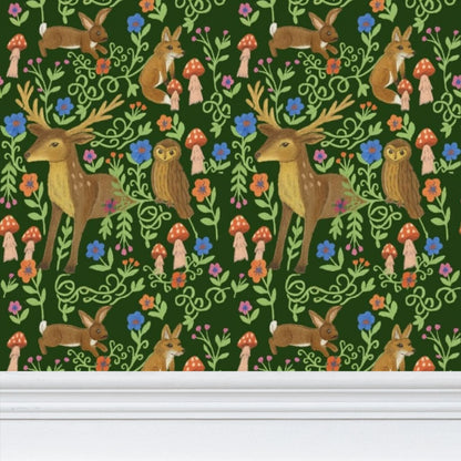 Whispers of the Wildwood Repeat Pattern Wallpaper