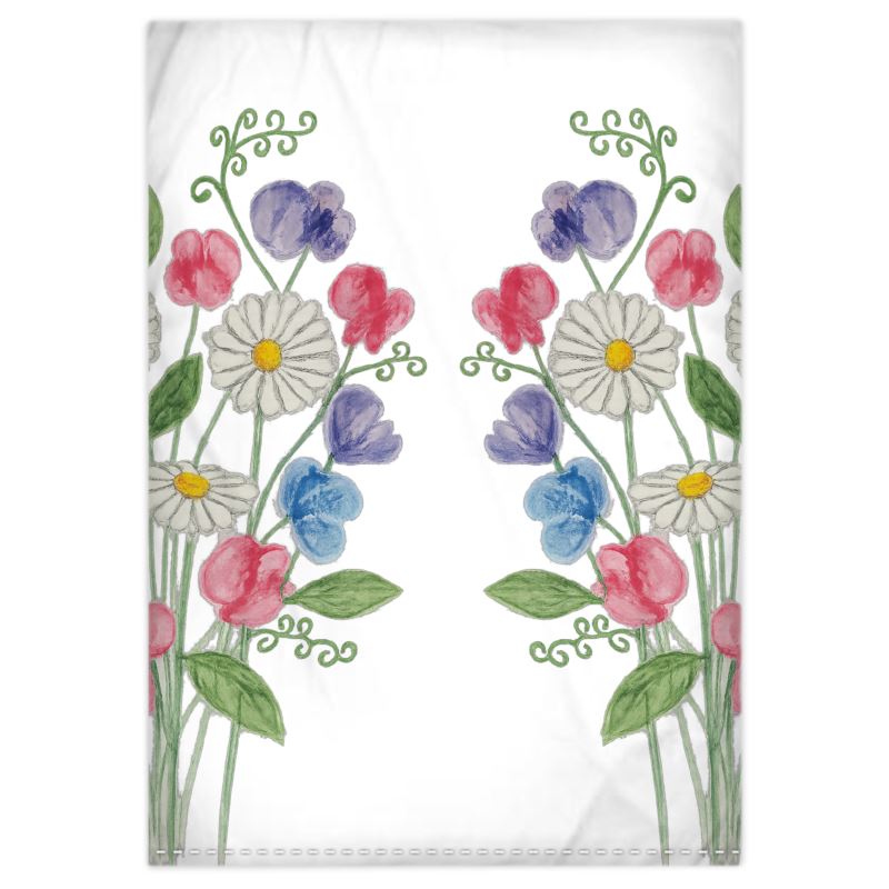Daisies & Sweet Peas Single Duvet Cover