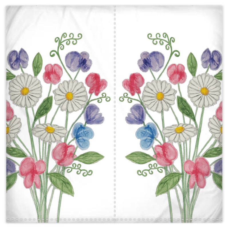 Daisies & Sweet Peas Double Duvet Cover