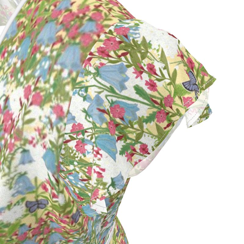 Wildflower Meadow: Fashion Crepe Tea Dress