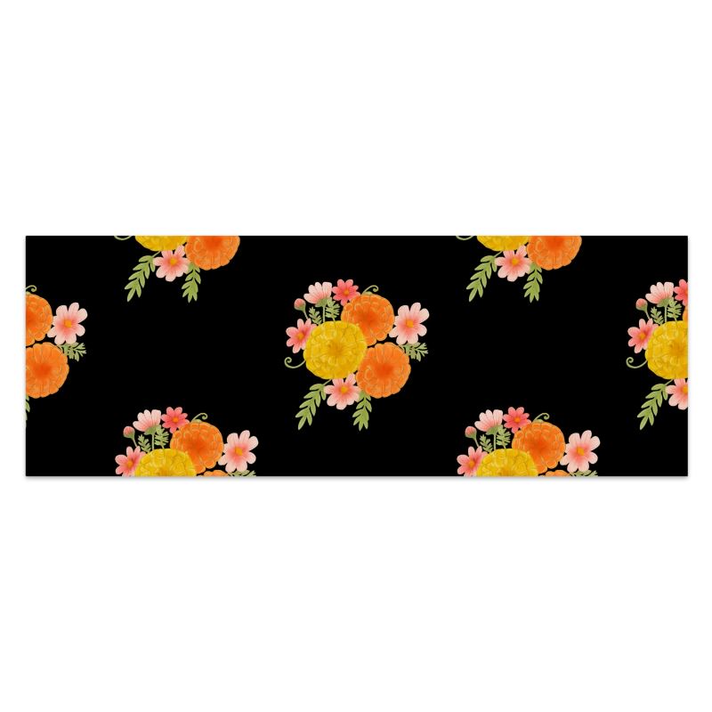Paréo de Nuit Jardin Marigold & Cosmos – Édition Noire (Classique Demi)