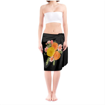 Sarong Marigold & Cosmos Giardino Notturno – Edizione Noir (Taglia Comoda Mezza)