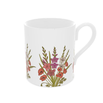 Mug en porcelaine fine Glaïeuls et Coquelicots