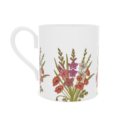 Mug en porcelaine fine Glaïeuls et Coquelicots