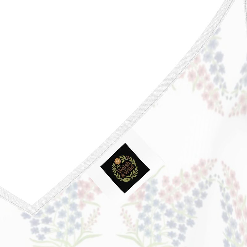 Delphinium Garden: Vestito sottoveste midi lucido