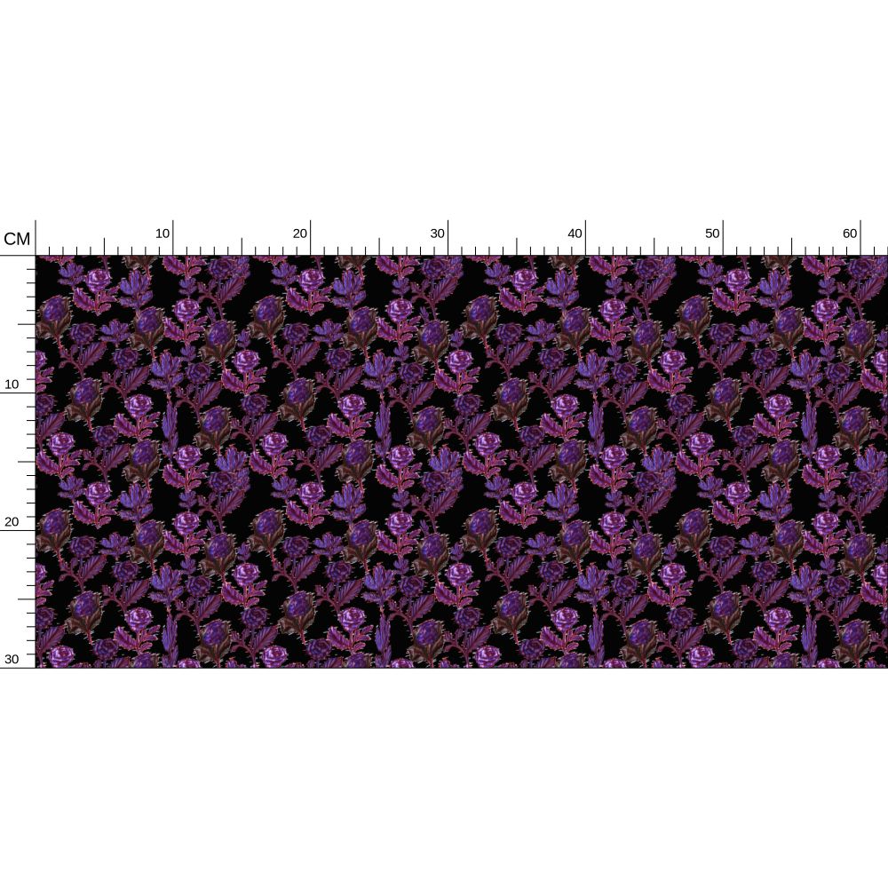 Papier peint à motif répétitif Botanical Glitch - Édition Noir
