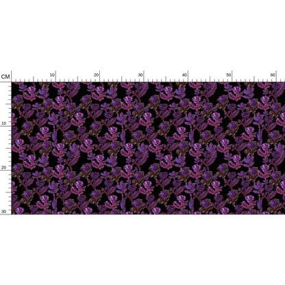 Papier peint à motif répétitif Botanical Glitch - Édition Noir