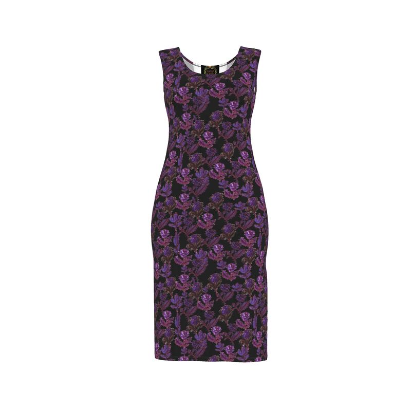 Abito attillato Botanical Glitch - Edizione Noir