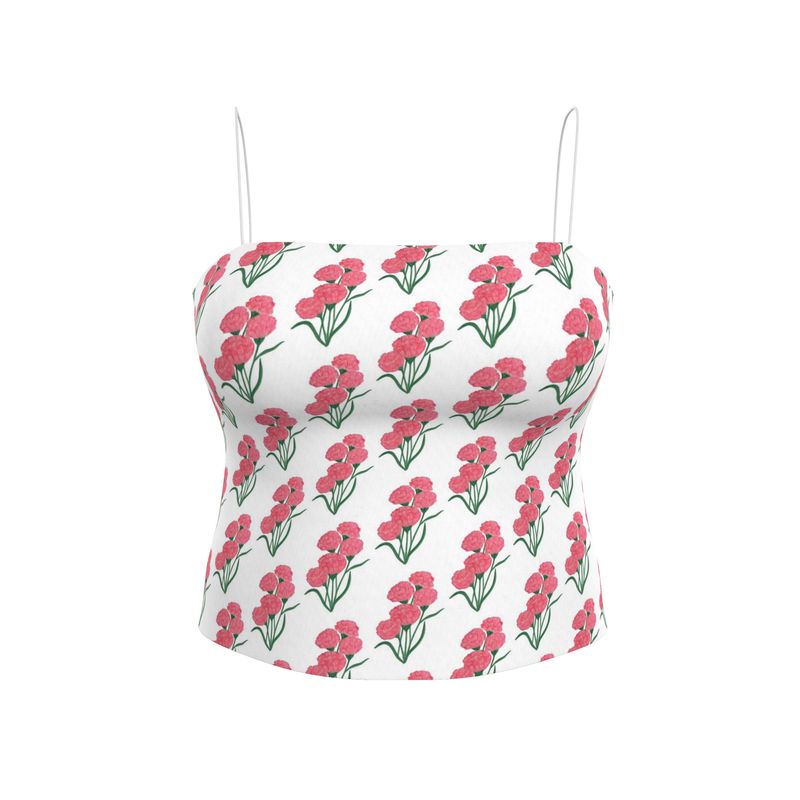 Pink Carnation Strappy Top – Slinky Matt Recycled Lycra