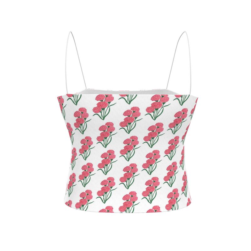 Pink Carnation Strappy Top – Slinky Matt Recycled Lycra