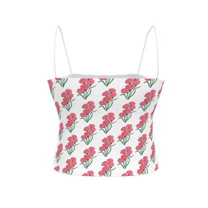 Pink Carnation Strappy Top – Slinky Matt Recycled Lycra