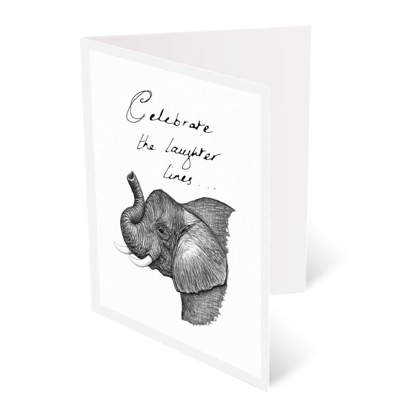 The Gentle Giant: ‘Celebrate the Laughter Lines’ Luxury Greeting Card