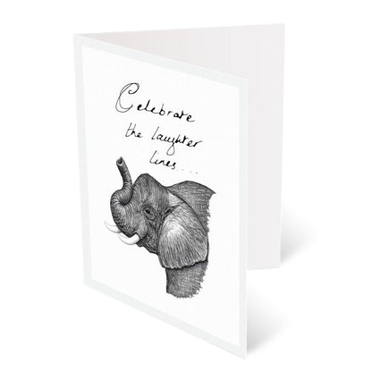 The Gentle Giant: ‘Celebrate the Laughter Lines’ Luxury Greeting Card