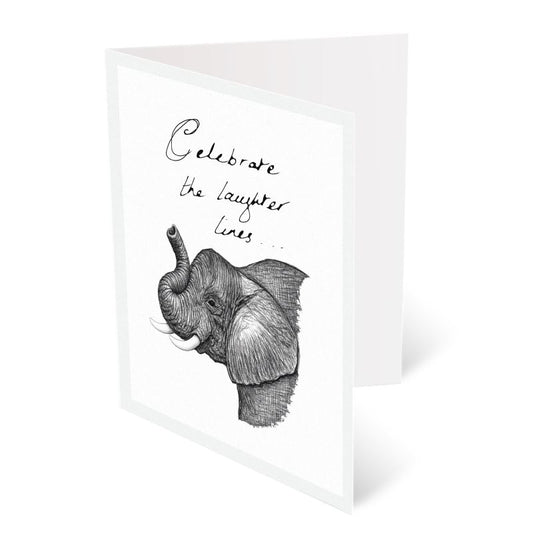 The Gentle Giant: ‘Celebrate the Laughter Lines’ Luxury Greeting Card