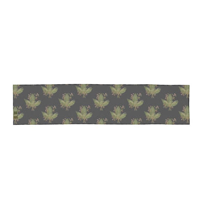 Hawthorn & Lily of the Valley: Noir Edition Silk Scarf