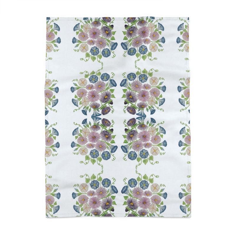 Asters & Morning Glory: Artisan Tea Towel