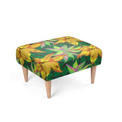 Hot House Stripe: Luxury Artisan Footstool
