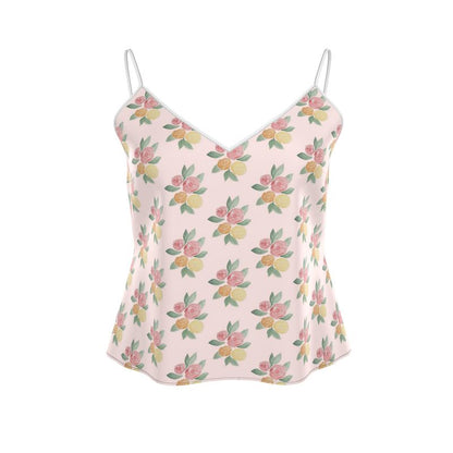 Cottage Rose Cluster: Strappy Camisole Top