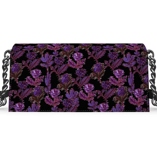 Botanical Glitch: Luxury Smooth Nappa Leather Evening Bag & Clutch