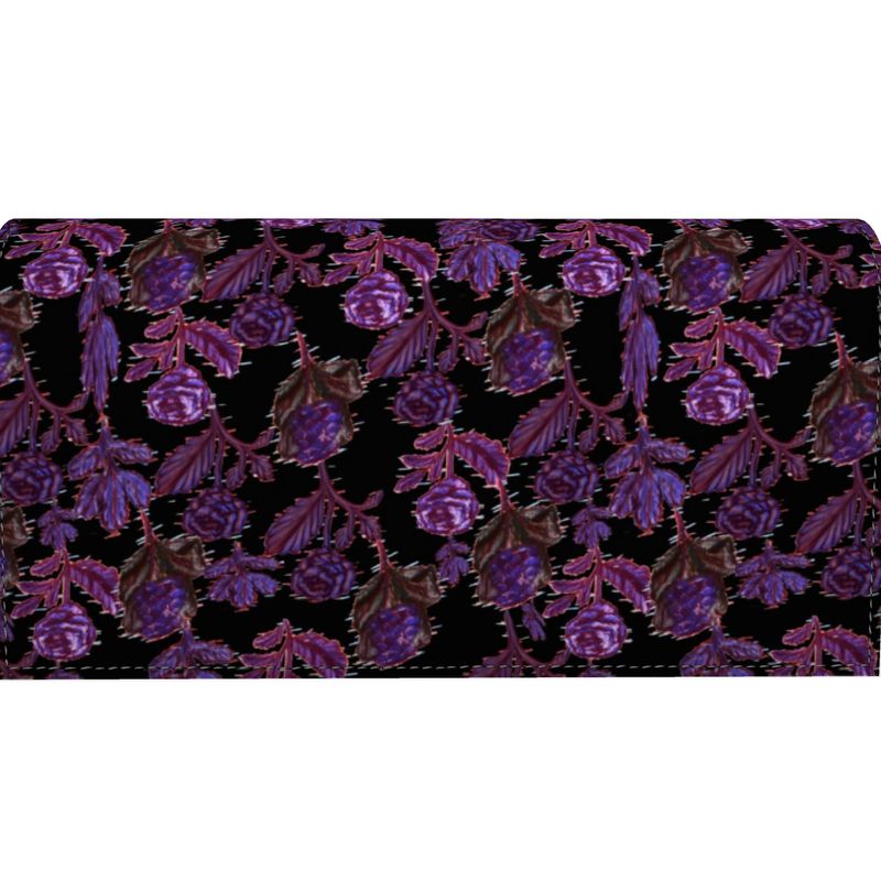 Botanical Glitch: Luxury Smooth Nappa Leather Evening Bag & Clutch
