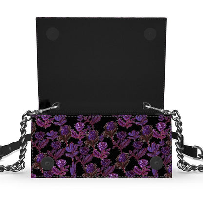 Botanical Glitch: Luxury Smooth Nappa Leather Evening Bag & Clutch