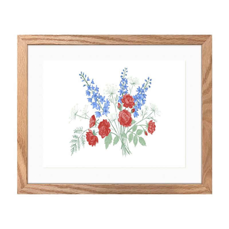 Independence Bouquet: 4th July Celebration Framed Art Print