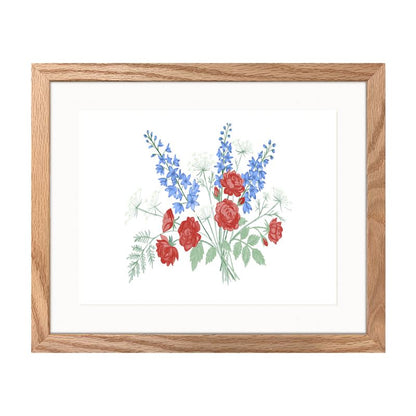 Independence Bouquet: 4th July Celebration Framed Art Print