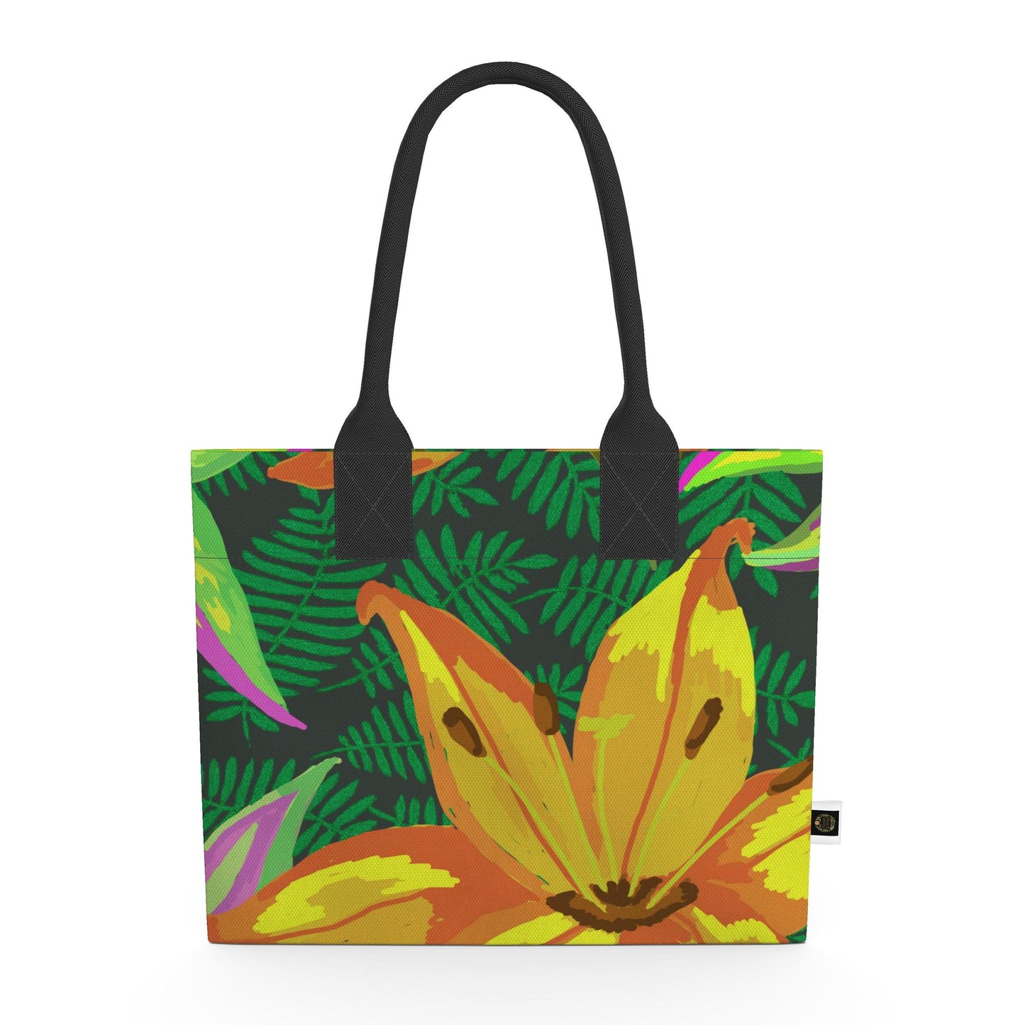 Hot House Stripe: Luxury Organic Cotton Canvas Tote Bag