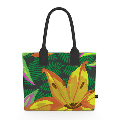 Hot House Stripe: Luxury Organic Cotton Canvas Tote Bag
