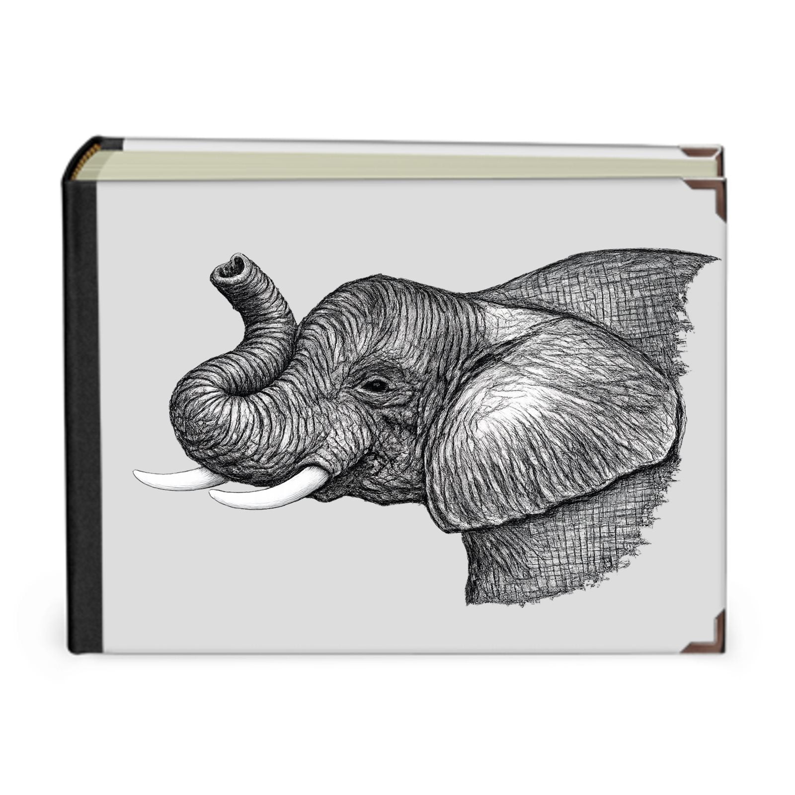 The Gentle Giant Elephant Sketch Handmade Photo Album | Welsh & Wild