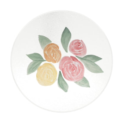 Watercolor Rose Cluster: Gloss Ceramic Coaster