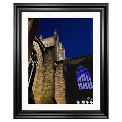 'Hereford Cathedral Light Show' Framed Fine Art Print