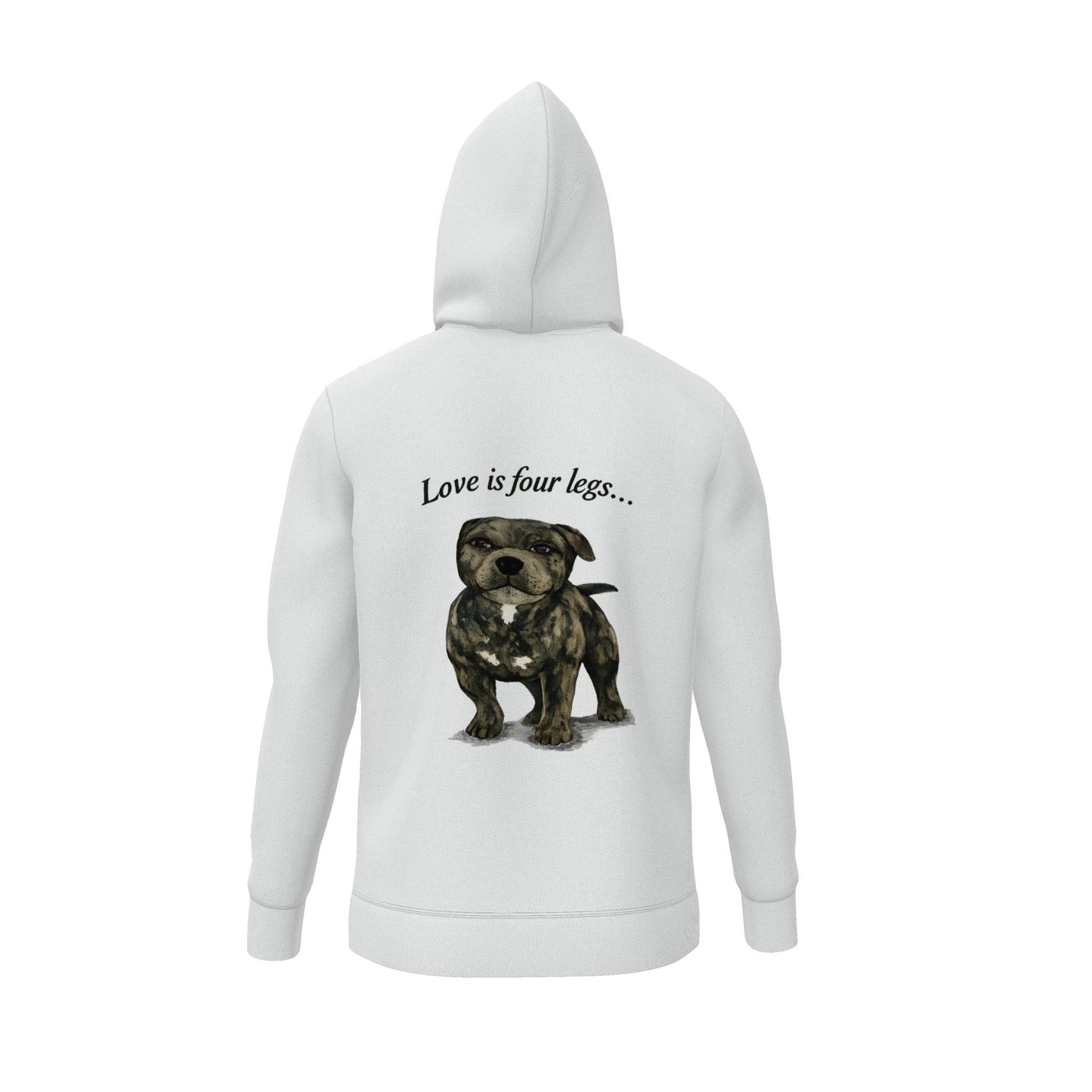 'Love is Four Legs . . .' - Blue Staffie Pullover Hoodie