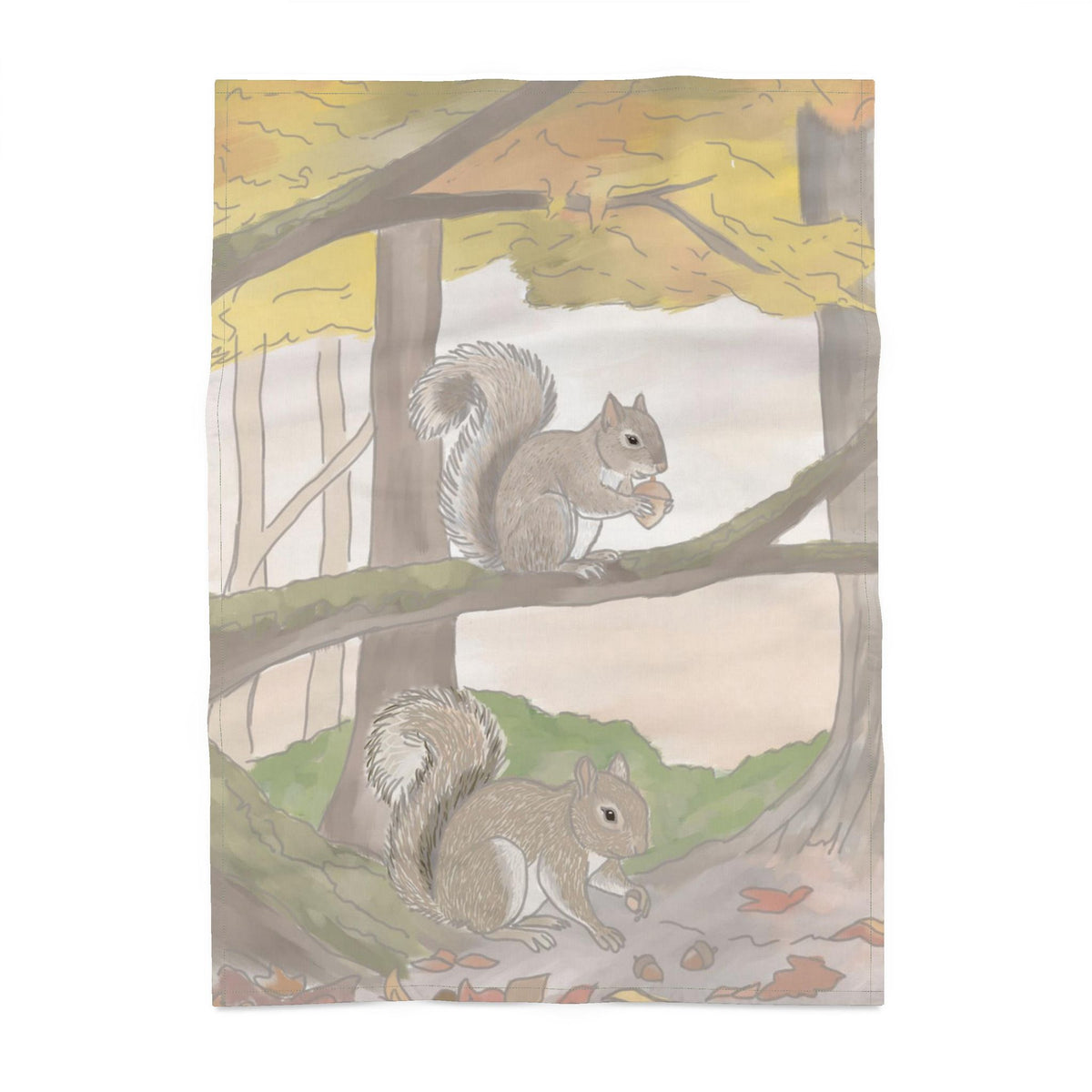 'Autumn Tails' Kitchen Tea Towel
